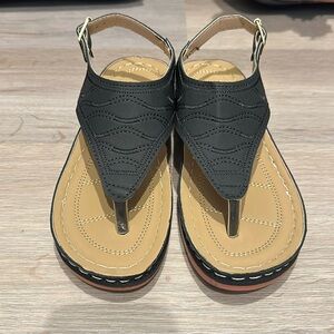 Brand new super light weight black sandals. Size 37